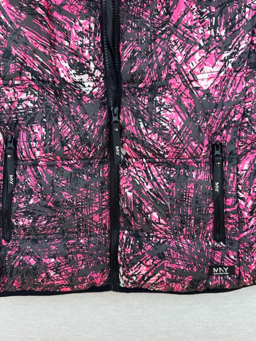 MARC NEW YORK PERFORMANCE MNY PUFFER CAMUFLAGE PINK VEST WOMEN'S SIZE M - Picture 7 of 11